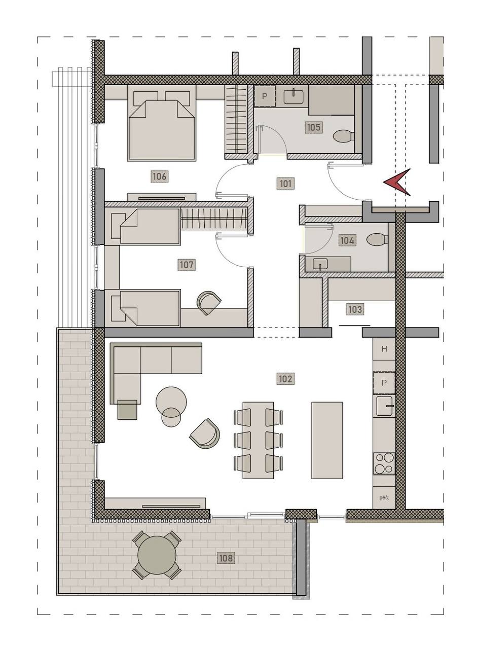 Dvosobni stan 84m² na prodaju u Grudama – Švabini Dvori