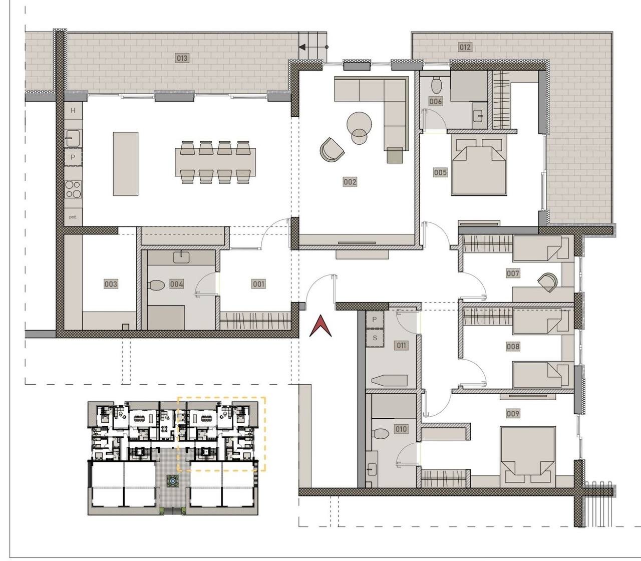 Četverosobni stan 167m² na prodaju u Grudama – Švabini Dvori